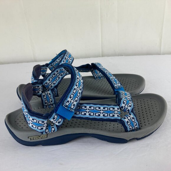 Teva Womens Sz 8 Hurricane Sandals Blue Hiking Sport Strappy Comfort Adjustable - Picture 4 of 8